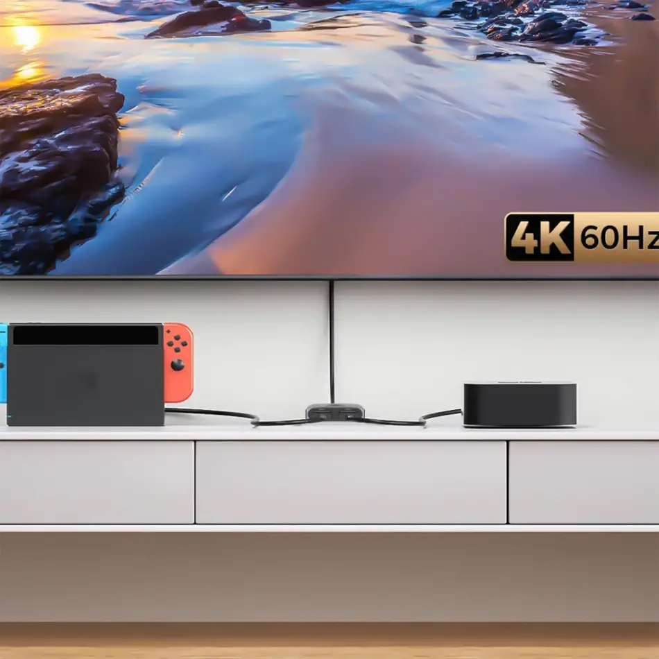 S-lınk Sl-lu602, 2xhdmı, 4k, 60hz, Monitör Çoklayıcı (1pc-2monitör Veya 2pc- 1monitör) Çift Yönlü Switch