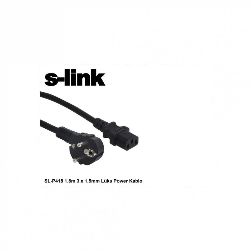 S-lınk Sl-p418, Power Kablosu, 1.5mm, 1.8mt
