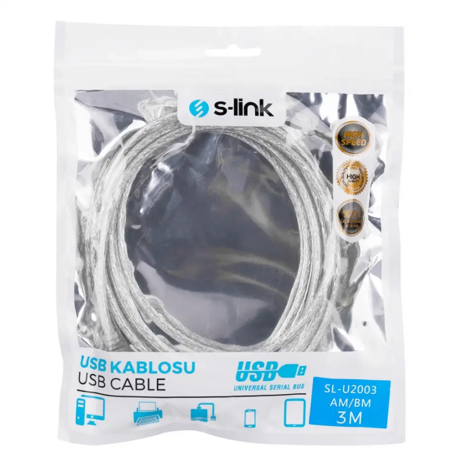 S-lınk Sl-u2003 Usb Yazıcı Kablosu 3 Metre