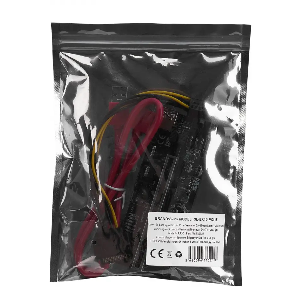 S-link Sl-xe20 Pcı-e1x=>sata 6p Bitcoin 10s Riser
