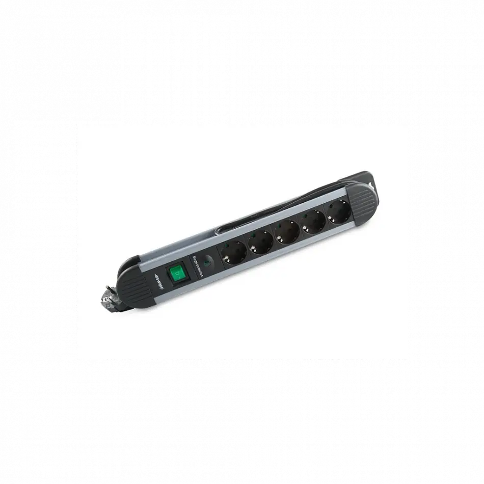 S-lınk Swapp Spgks05, 5 Soket, Akım Korumalı Priz, 1.5mt Kablo, 900 Joule (gri) %100 Bakır