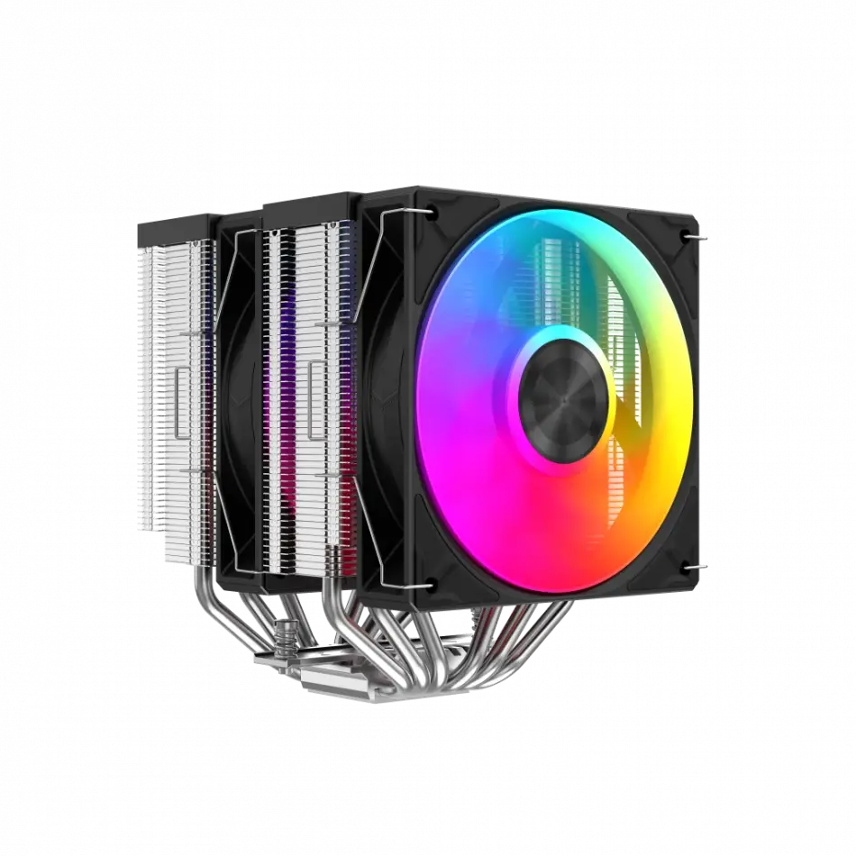 Sama A60l, Black, 2x120mm Argb Fan, Kule Tipi Hava Soğutma, 6 Adet Gelişmiş Nikel Kaplı Bakır Isı Borusu, Cpu Fan (amd Ve Intel Tüm İşlemciler İle Uyumlu)