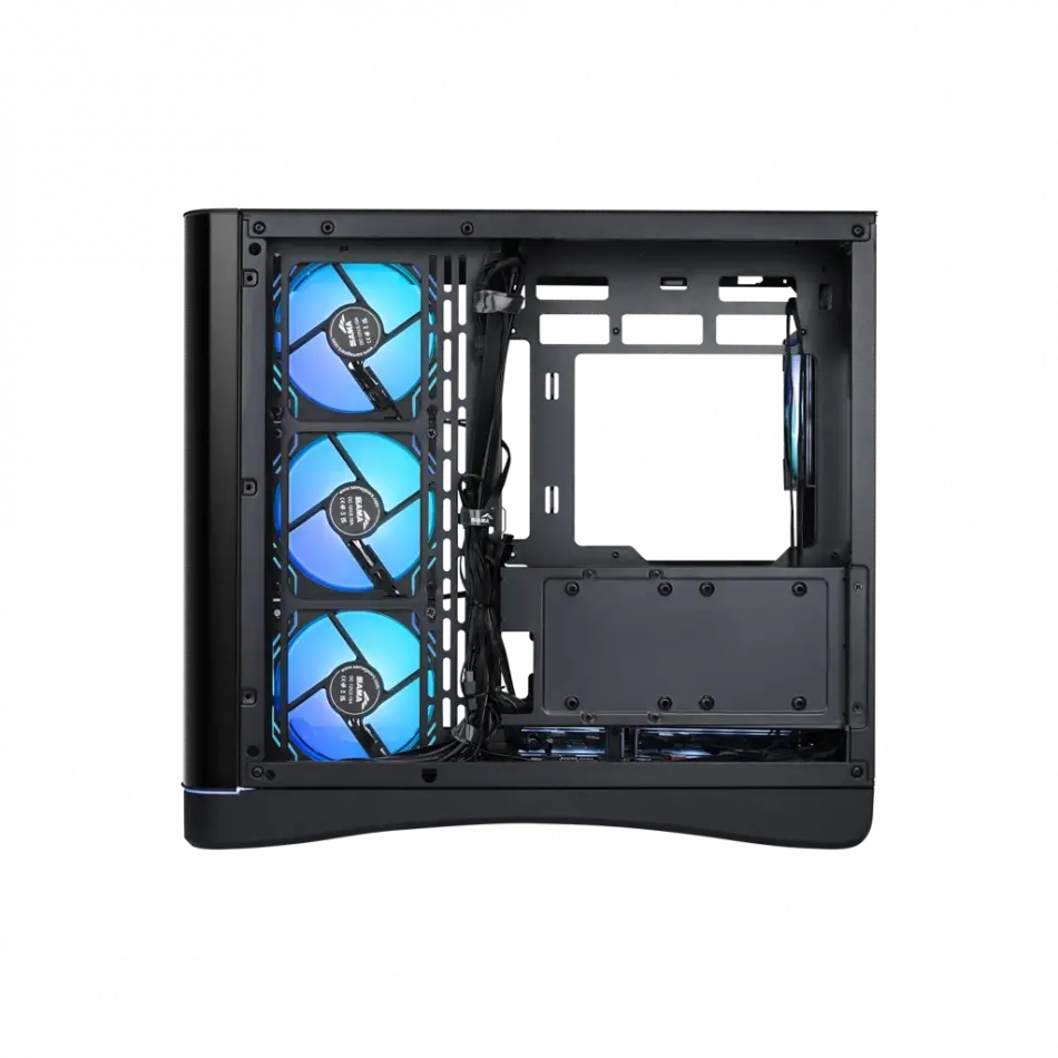 Sama V62bk Black, B850bk 850w, 80+ Bronze, Pcıe 5.1, Atx3.1, Tempered Glass Panel, Panoramic Tasarım, Type-c, 7x120mm Argb Infınıty Fan, Atx, Gamıng Kasa