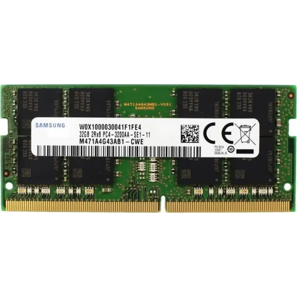 Samsung 32gb Ddr4 3200mhz Sodimm 1,2v Ram