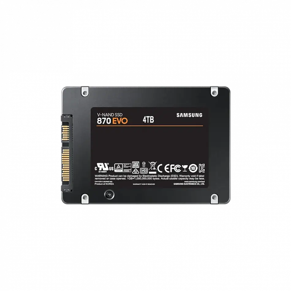 Samsung Mz-77e4t0bw 870 Evo 4tb 560/530, 2,5 Sata Ssd (türkiye Distribütörü Garantili)