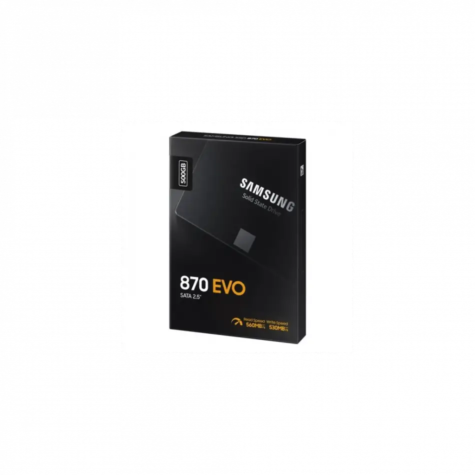 Samsung Mz-77e500bw, 870 Evo, 500gb, 560/530, 2,5 Sata, Ssd (türkiye Distribütörü Garantili)
