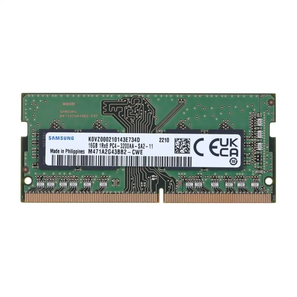Samsung Samso3200/16, 16gb, Ddr4, 3200mhz,  1.2v Notebook Ram (m471a2g43db1-cwe)