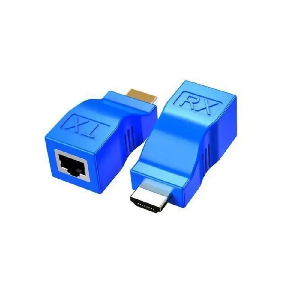 Senseı 30 Metre Hd-30 Cat6 Hdmı Extender İkili Mavi Adaptör