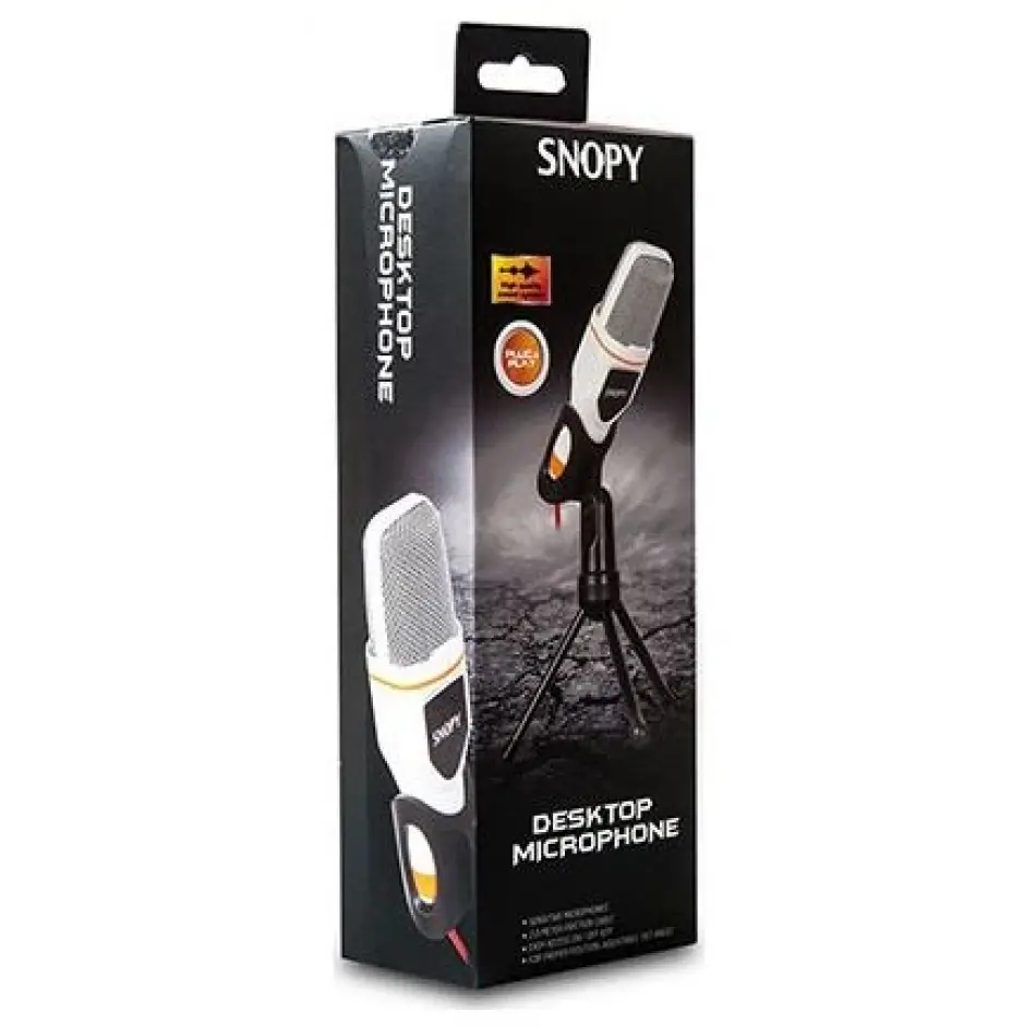 Snopy Sn-340m Masa Üstü Beyaz Led Mikrofon