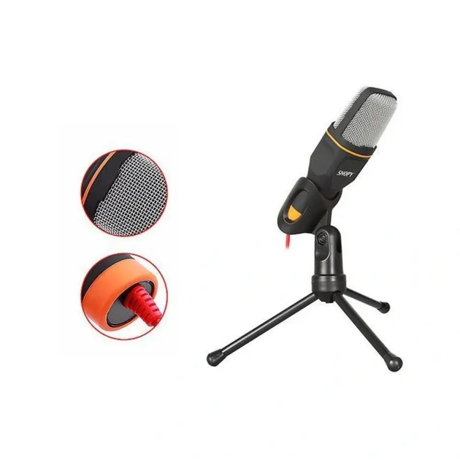 Snopy Sn-340m Masa Üstü Siyah Led Mikrofon