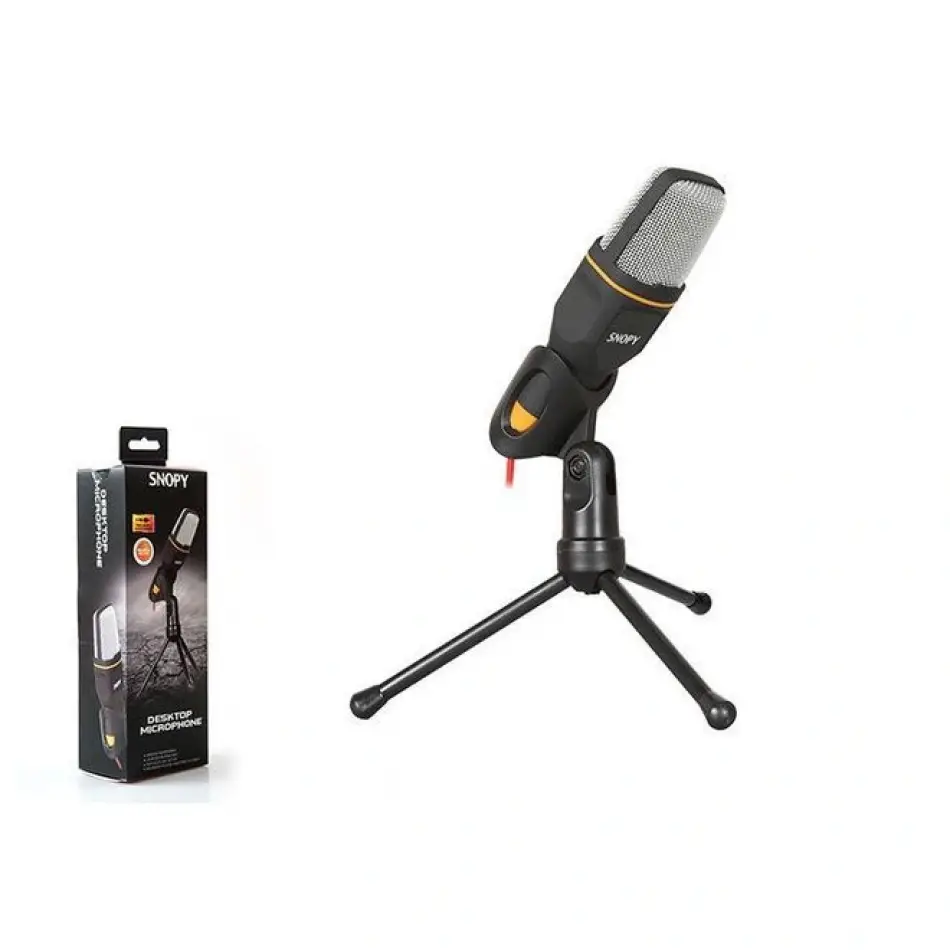 Snopy Sn-340m Masa Üstü Siyah Led Mikrofon