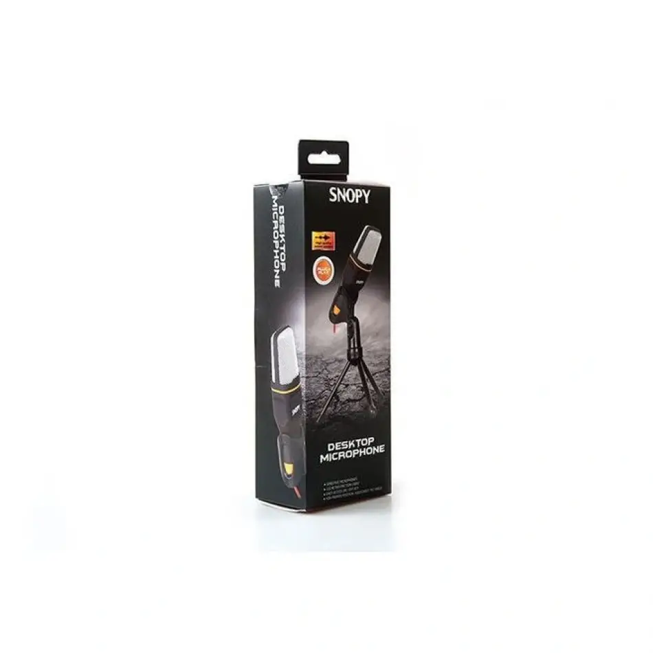 Snopy Sn-340m Masa Üstü Siyah Led Mikrofon