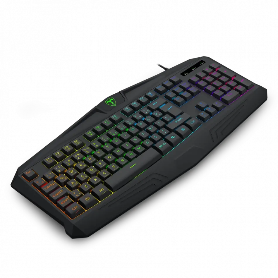 T-dagger Tanker, T-tgk106, Usb Kablolu, Türkçe Q, Rainbow Backlight, Membran Tuşlar, 104 Tuşlu, Gaming Klavye