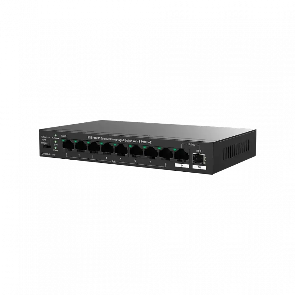 TENDA TEG1110PF-8-120W 10PORT 10/100/1000 SWITCH
