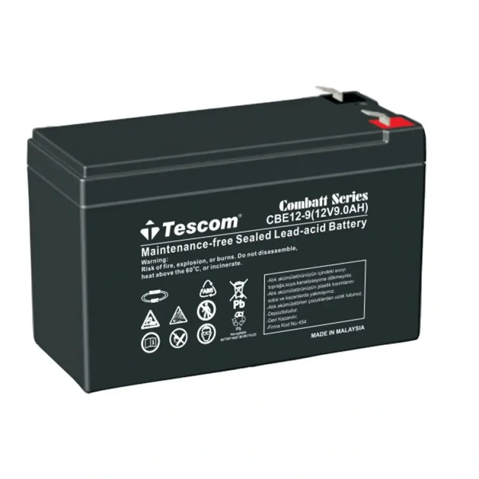 Tescom Combatt Cbl12-9e 12v 9ah Tam Bakımsız Kuru Akü