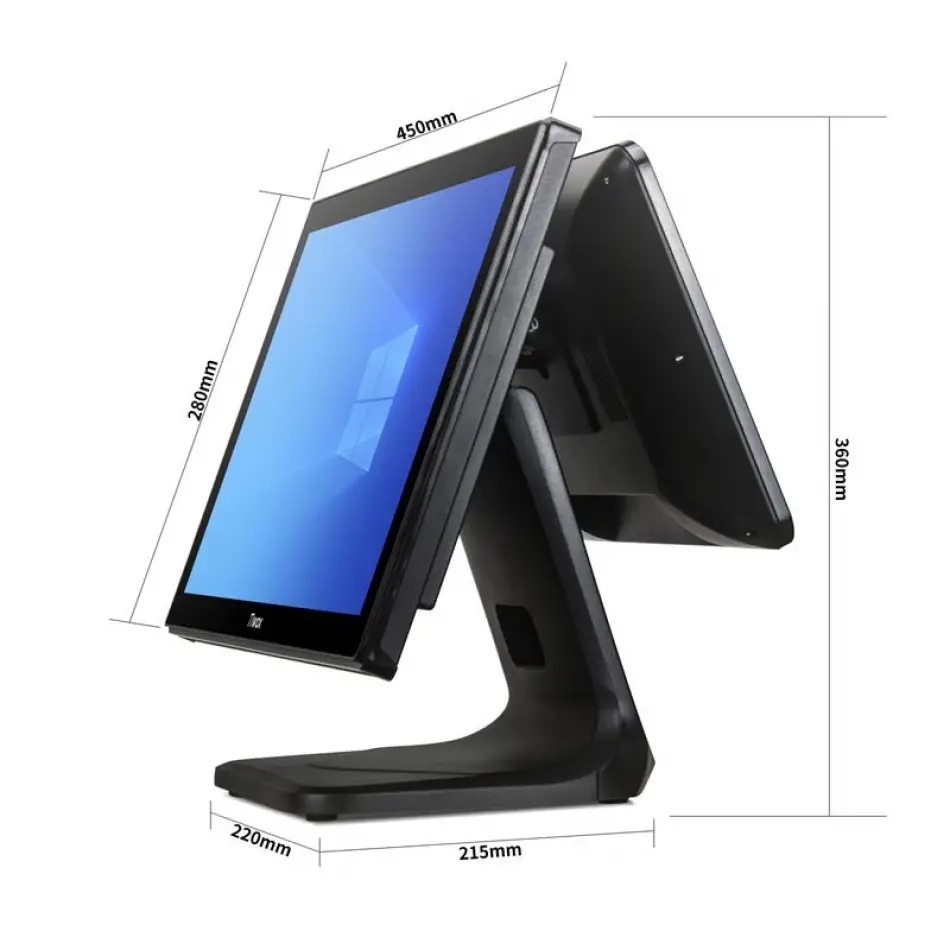 Tıwox Tp-7610d 18.5 I7 10.nesil(10710)128gb Nwme Ssd 8gb Ddr4 Ram 1366x768 Dokunmatik Pos Pc +13.2 Müşteri Ekranı