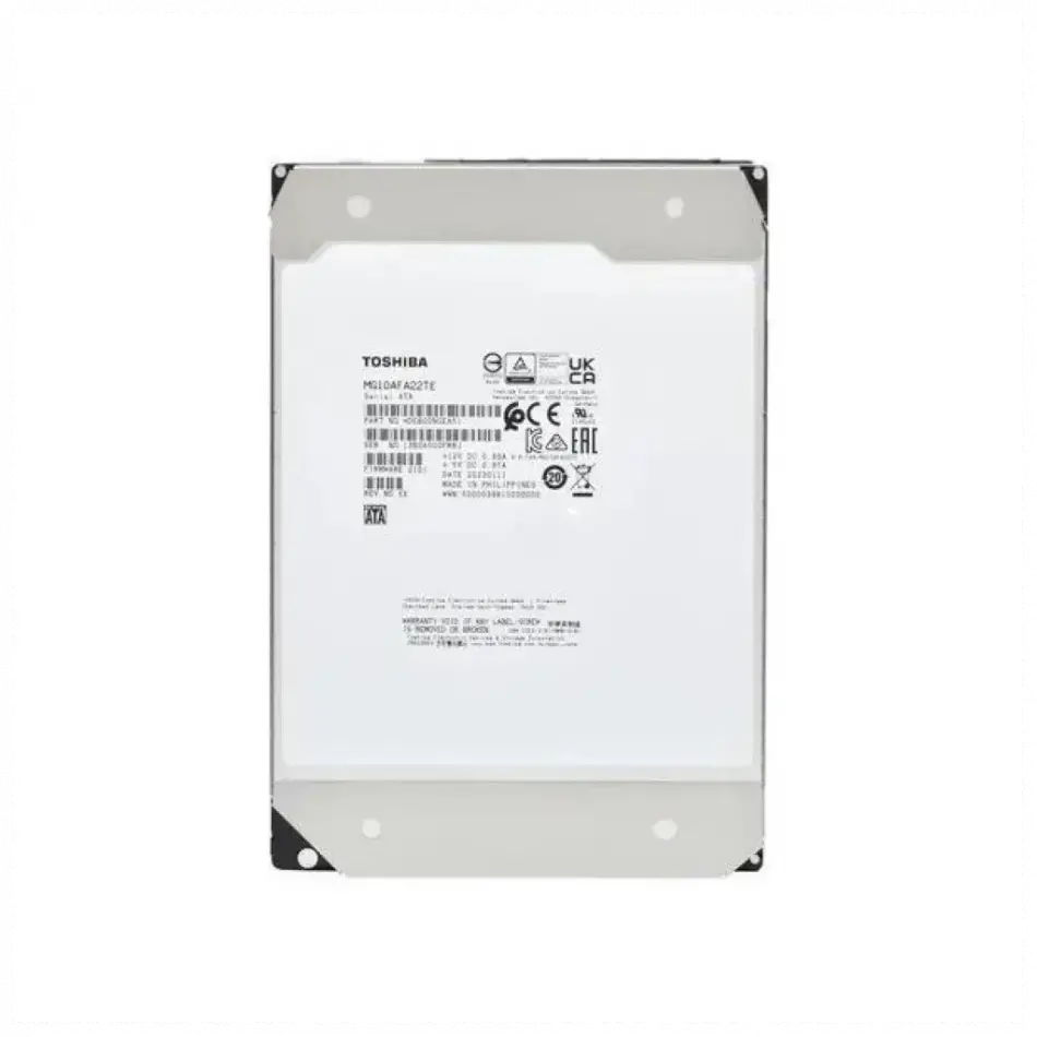 Toshıba Enterprıse, Mg10afa22te, 3.5, 22tb, 512mb 7200 Rpm, 7/24 Güvenlik, Data Center, Nas, Server, Hdd
