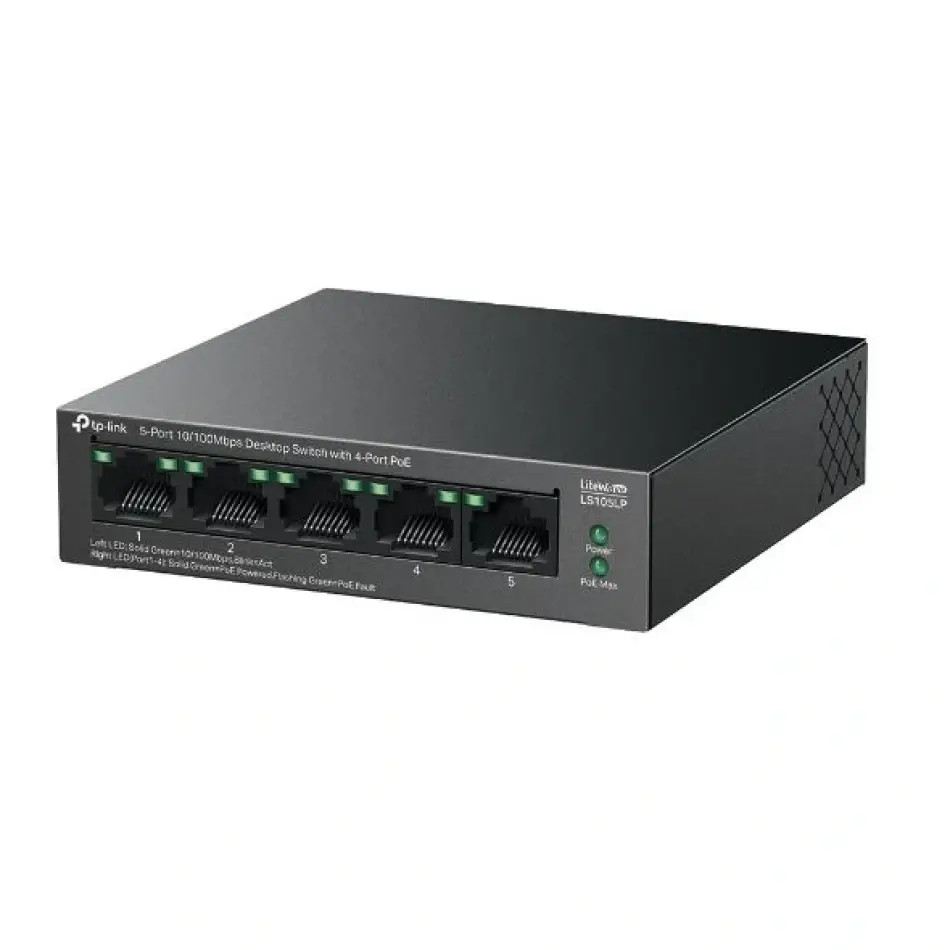 Tp Festa Ls105lp 41w 5fe Poe Switch,4ge Poe,250m
