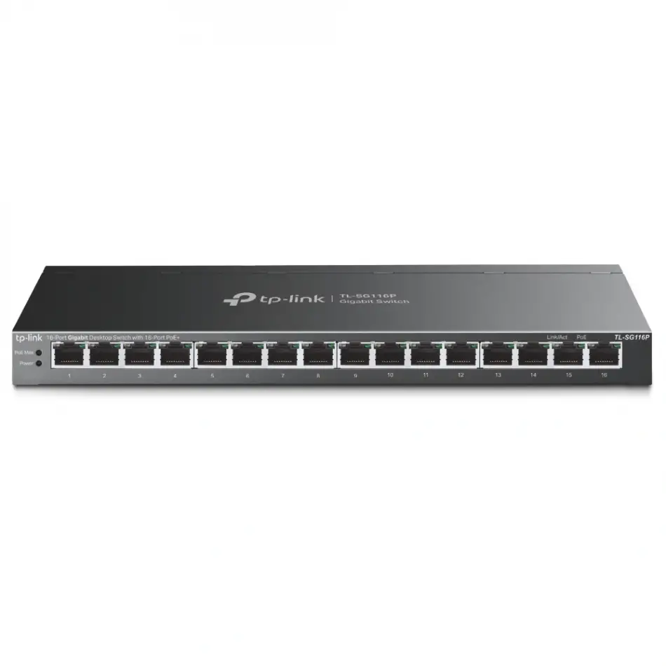Tp Festa Tl-sg116p 120w 16ge Poe Switch,250m,metal