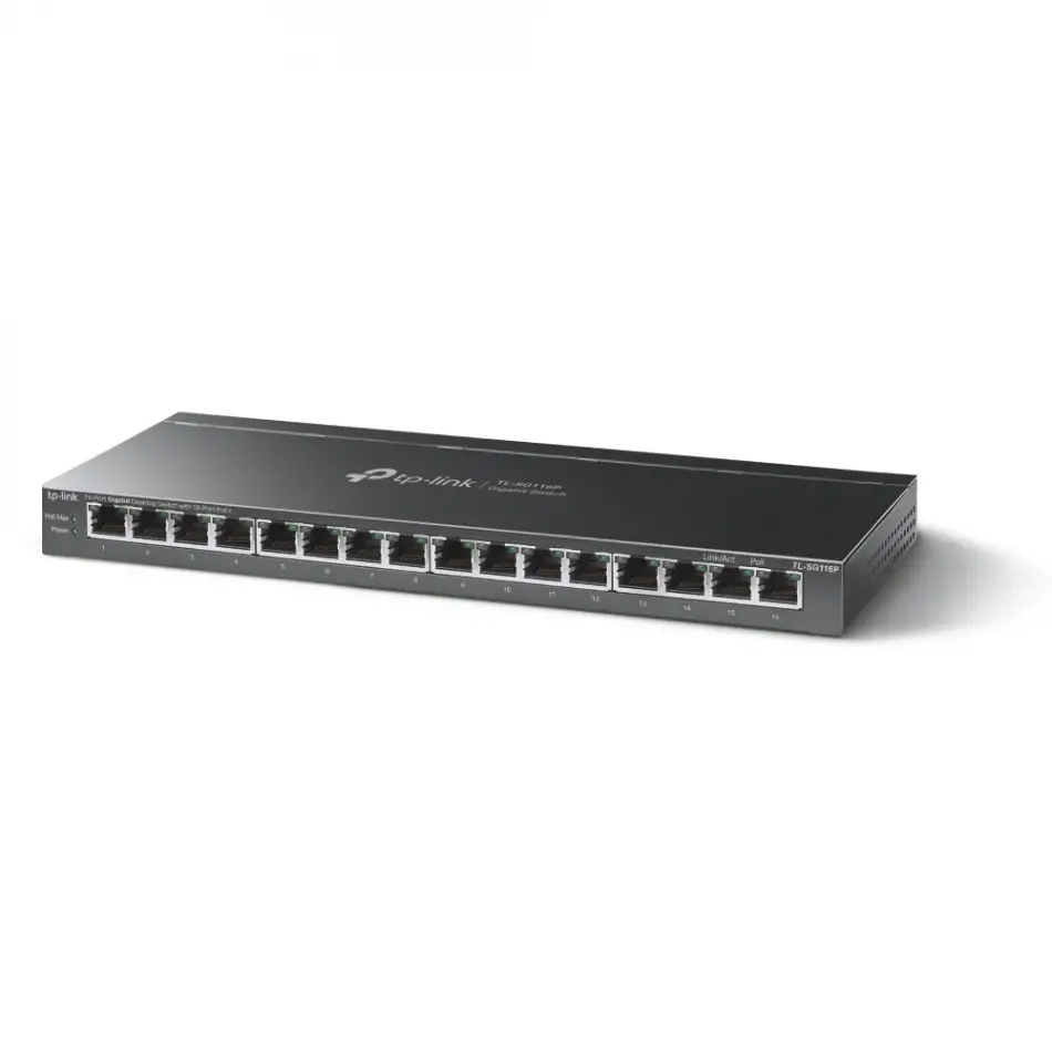 Tp Festa Tl-sg116p 120w 16ge Poe Switch,250m,metal