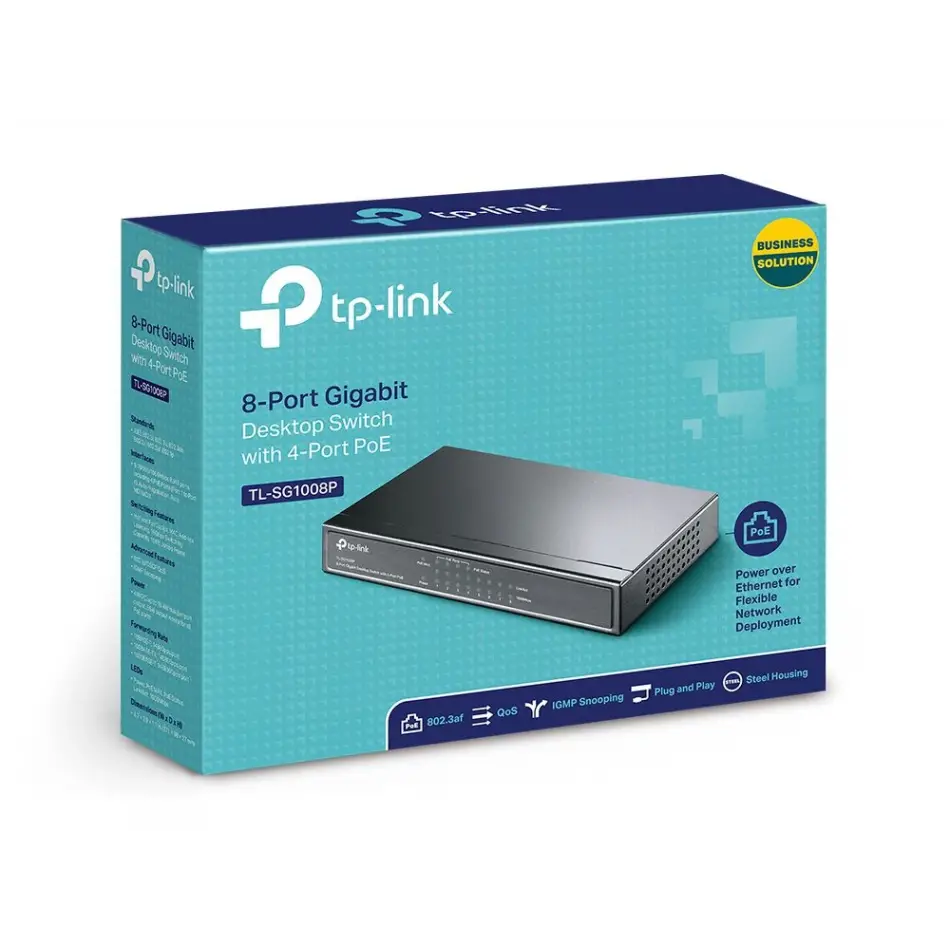Tp Festatl-sg1008p 64w 8ge Switch,4ü Poe,250 M,