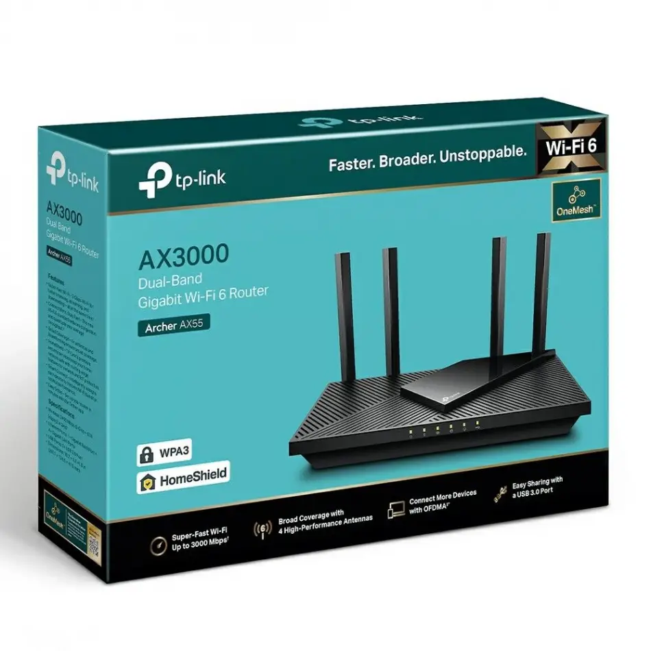 Tp-link Archer Ax55 Ax3000 Dual Band Wi-fi 6 Route