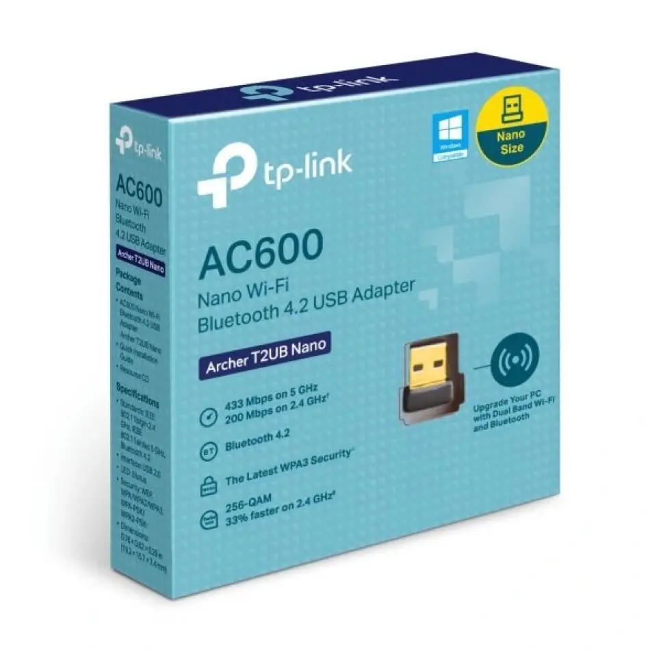 Tp-link Archer T2ub Nano Ac600 D.b Bluetooth Usb A
