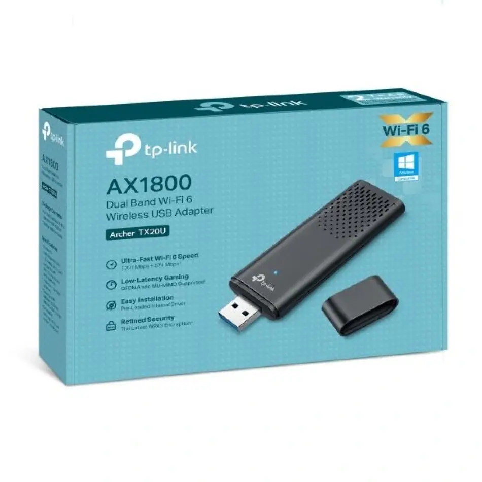 Tp-link Archer Tx20u Ax1800 D.band Wi-fi 6 Usb Ada