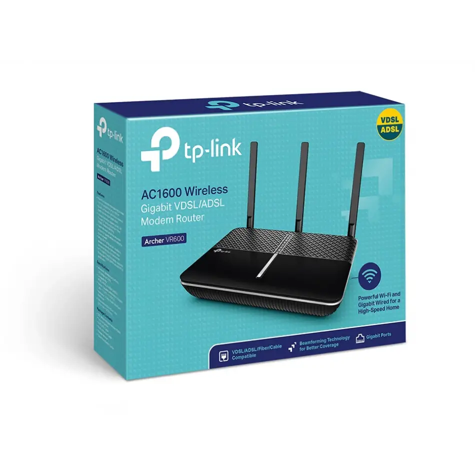 Tp-lınk Archer Vr600 4port Adsl2 1300mbps Modem/router