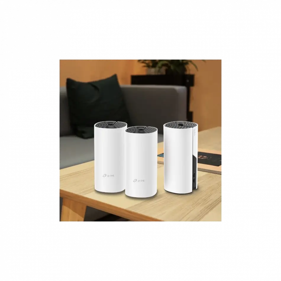 Tp-lınk Deco-m4, Ac1200, Üçlü Mesh, 1200mbps, Dual Band, 2port Gigabit Lan, 371m2 Kapsama Alanı, Router, Geniş Alan İnternet Ağı Sağlayıcısı