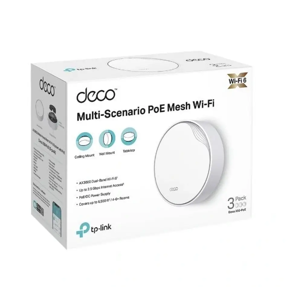 Tp-link Deco X50-poe(1-pack)ax3000 Ev-fi  6 Sistem