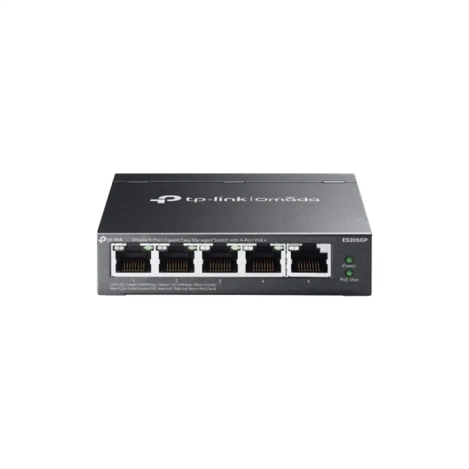 TP-LINK ES205GP 5 PORT YÖNETİLEBİLİR 65W POE SWITCH