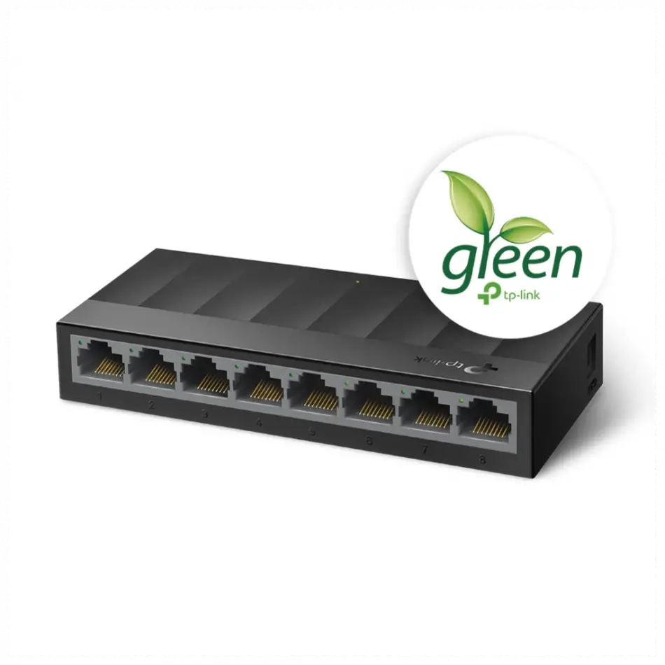 Tp-lınk Ls1008g, Green Tech, 8 Port Gigabit, Yönetilemez, Masaüstü Switch