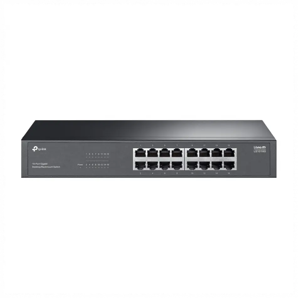 Tp-lınk Ls1016g, Green Tech, 16 Port Gigabit, Yönetilemez, Metal Kasa, Masaüstü Switch