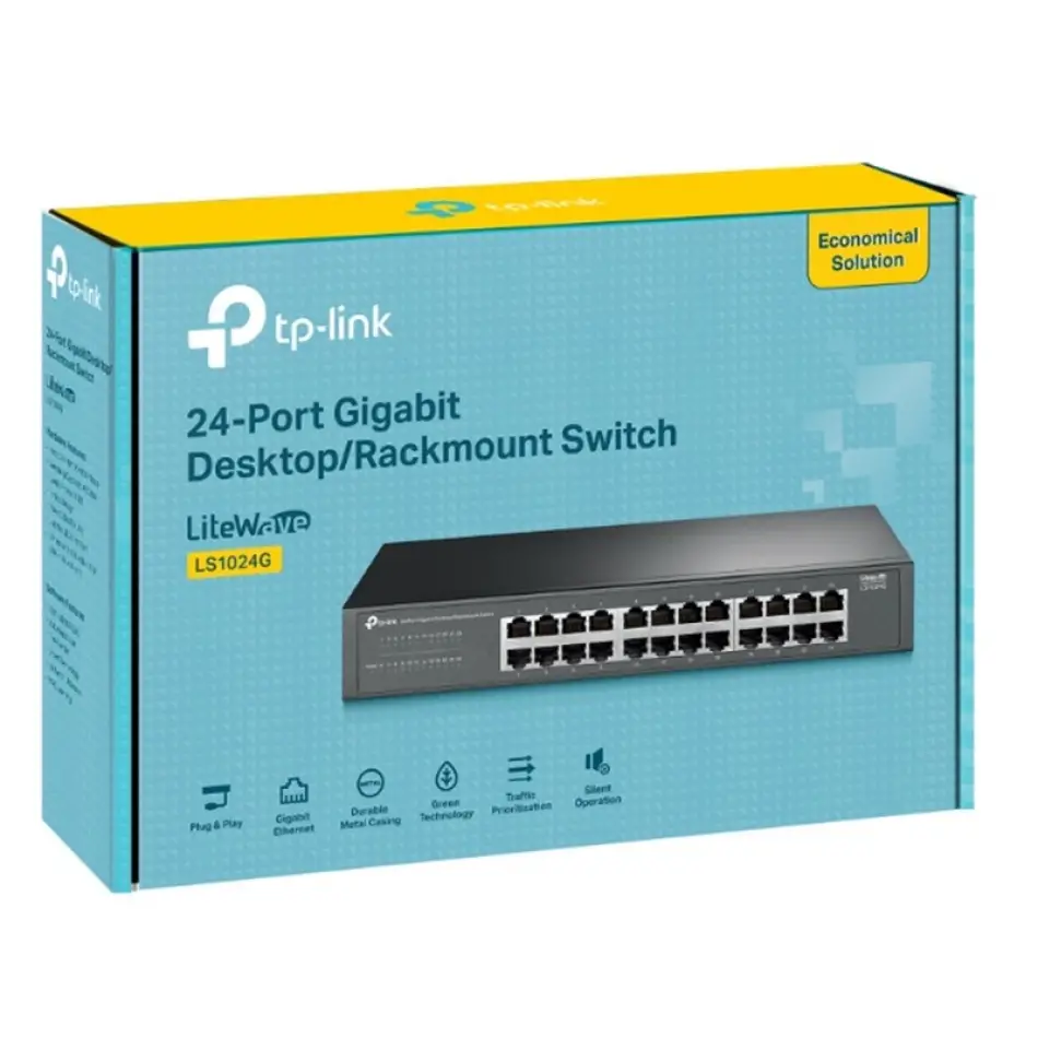 Tp-lınk Ls1024g 24 Port Gıgabıt Masaüstü Rackmount Swıtch