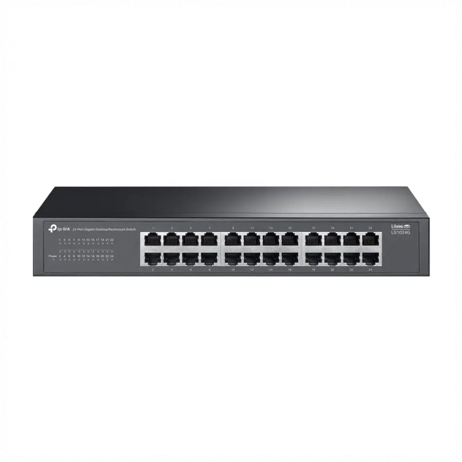 Tp-lınk Ls1024g, Green Tech, 24 Port Gigabit, Yönetilemez, Metal Kasa, Masaüstü Switch