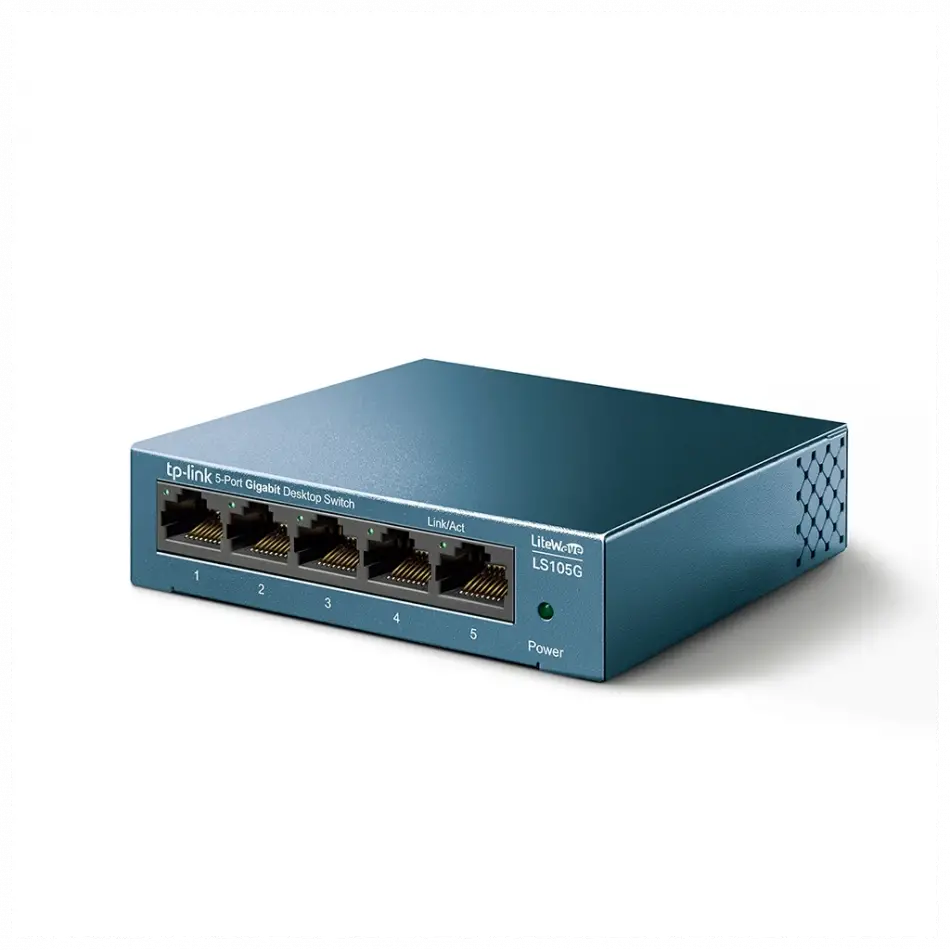 Tp-lınk Ls105g, Green Tech, 5 Port, Gigabit,  Metal Kasa, Yönetilemez, Masaüstü Switch