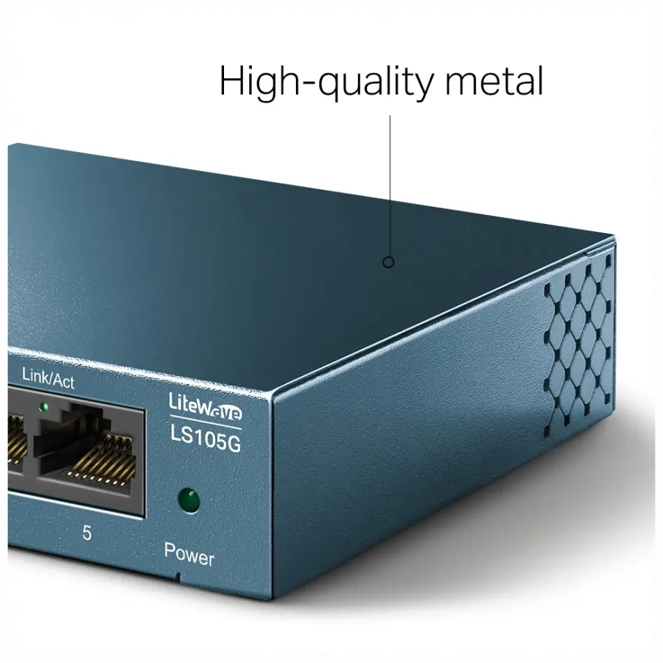 Tp-lınk Ls105g, Green Tech, 5 Port, Gigabit,  Metal Kasa, Yönetilemez, Masaüstü Switch