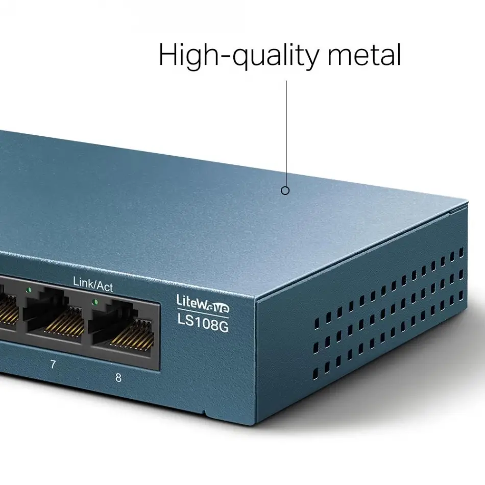 Tp-lınk Ls108g 8 Port Gıgabıt Metal Kasa Swıtch