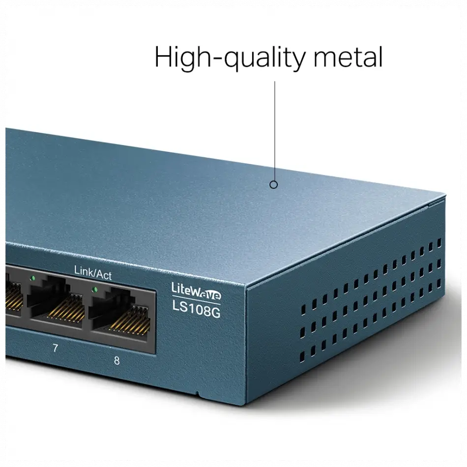 Tp-lınk Ls108g, Green Tech, 8 Port Gigabit, Yönetilemez, Masaüstü Switch