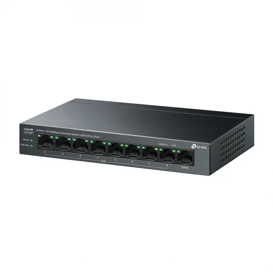 TP-LINK LS109P 9PORT 10/100 POE SWITCH