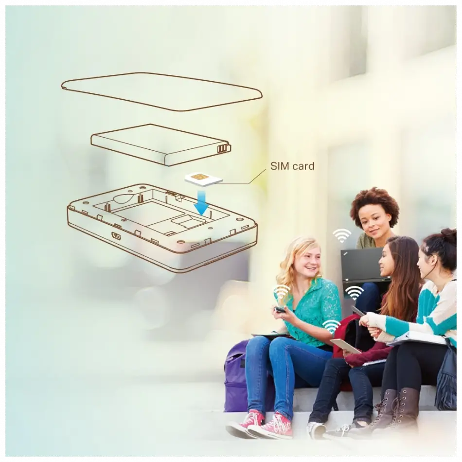 Tp-lınk M7350 4g Lte Sim Yuvalı, Sd Kart, 2000mah, 150mbps Mobile Wifi Router (10 Cihaz Desteği)