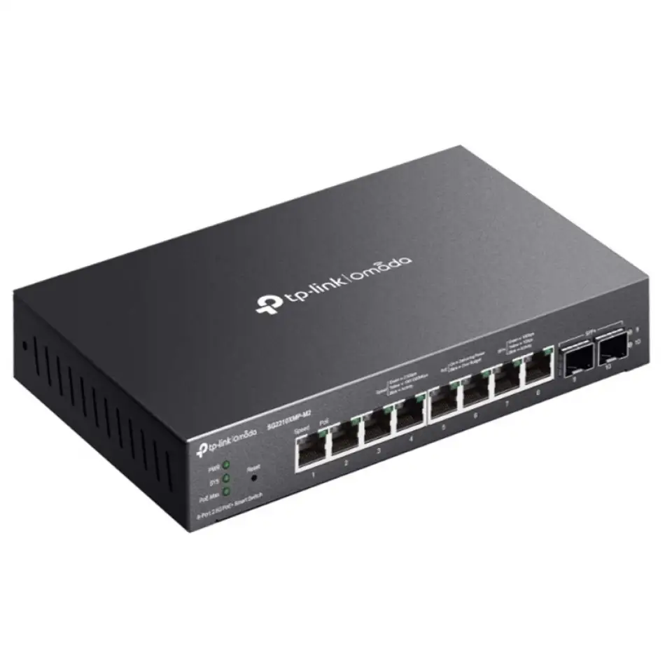 Tp-lınk Omada Sg2210xmp-m2 8 Port Gıgabıt + 2x10g Sfp Yönetilebilir 160w Poe Swıtch