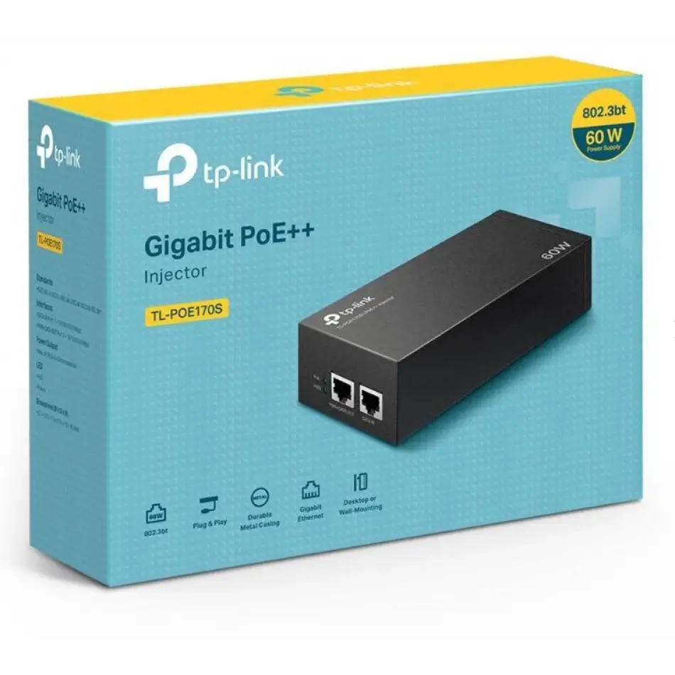 Tp-lınk Omada Tl-poe170s 48volt 60watt Gıgabıt Port Poe Adaptör