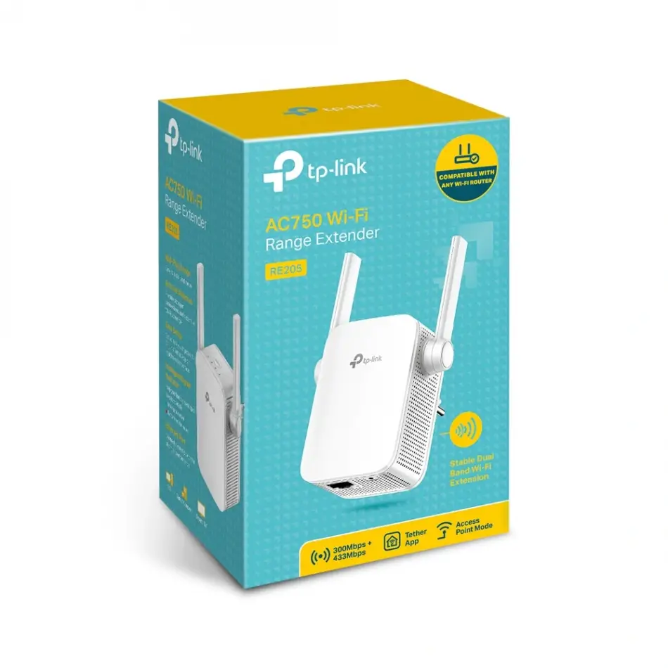 Tp-link Re205 Ac750 Dual Band Menzil Genişletici