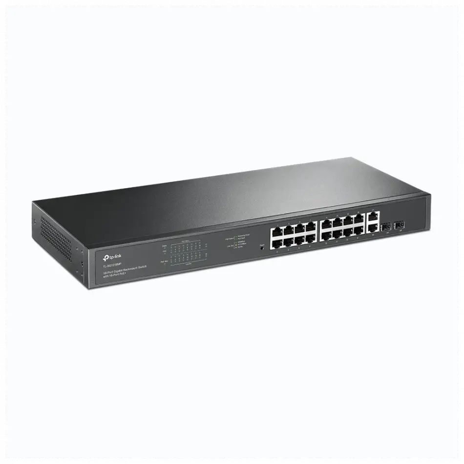 Tp-lınk Sg1218mp, 16 Port, Gigabit, Poe 250w, 2 Port Gigabit Combo Sfp, Rackmount, Yönetilemez, Switch