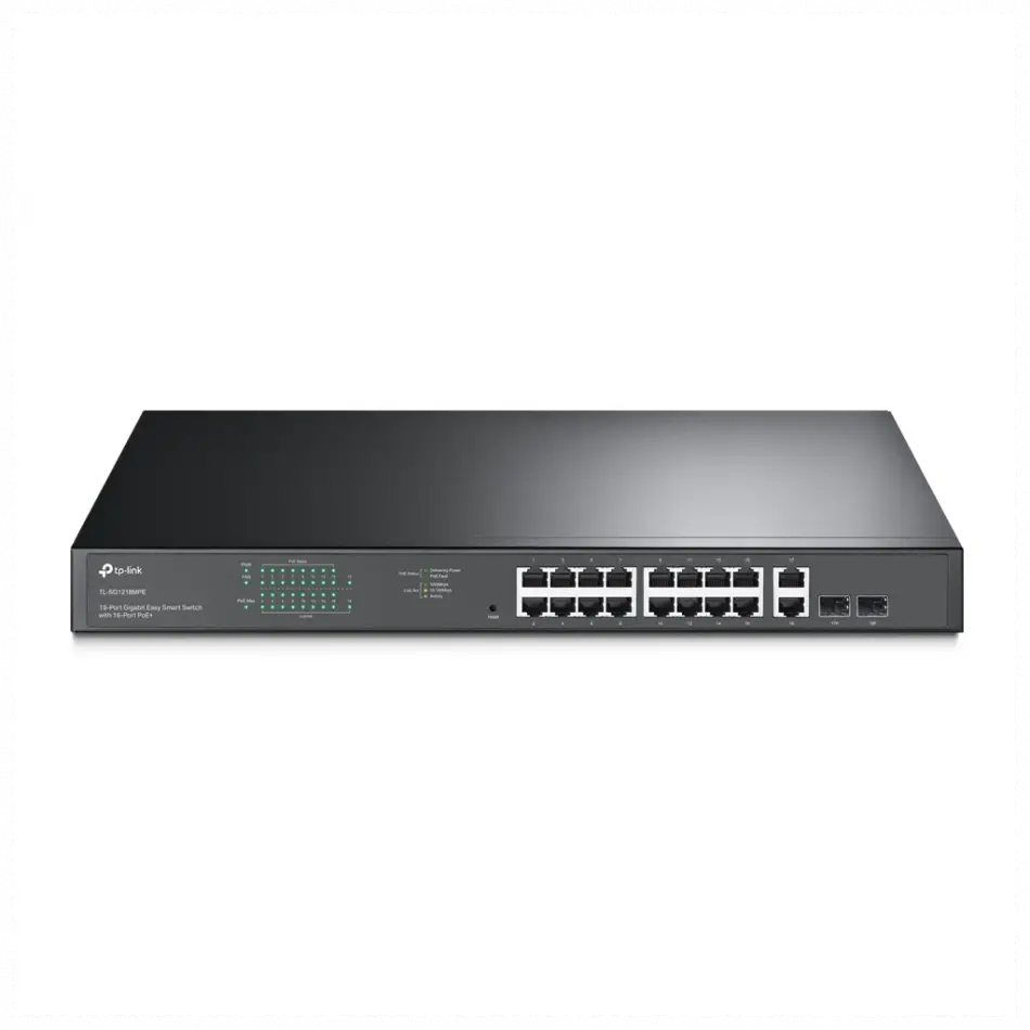 Tp-lınk Sg1218mpe, 16 Port, Gigabit, Poe 250w, 2 Port Gigabit Combo Sfp, Rackmount, Yönetilebilir, Switch