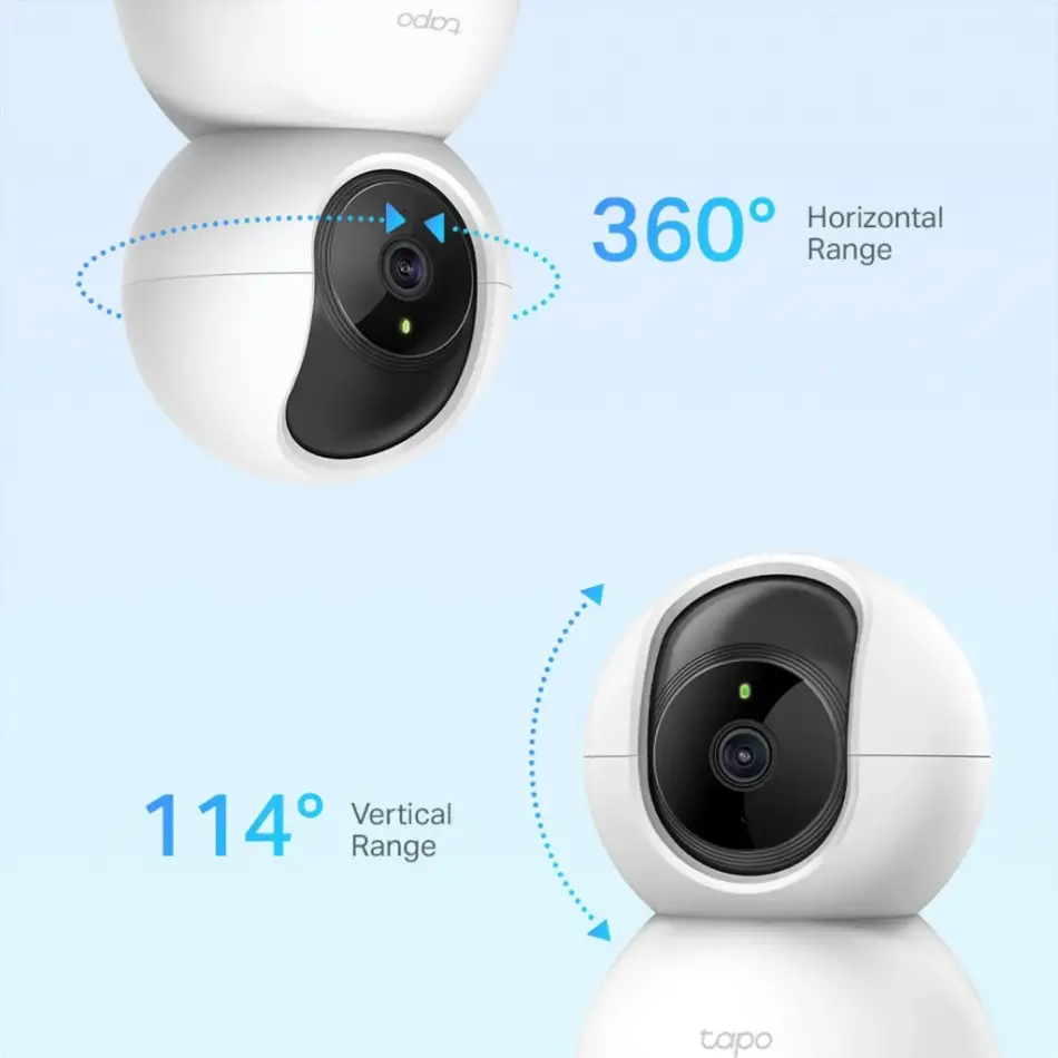 Tp-lınk Tapo C210, 3,0mpix, İç Ve Dış Mekan, Wifi,  9mt. Gece Görüşü, 360 Dönüş, Dikey Ve Yatay Hareket, İki Yönlü Ses Güvenlik Kamerası
