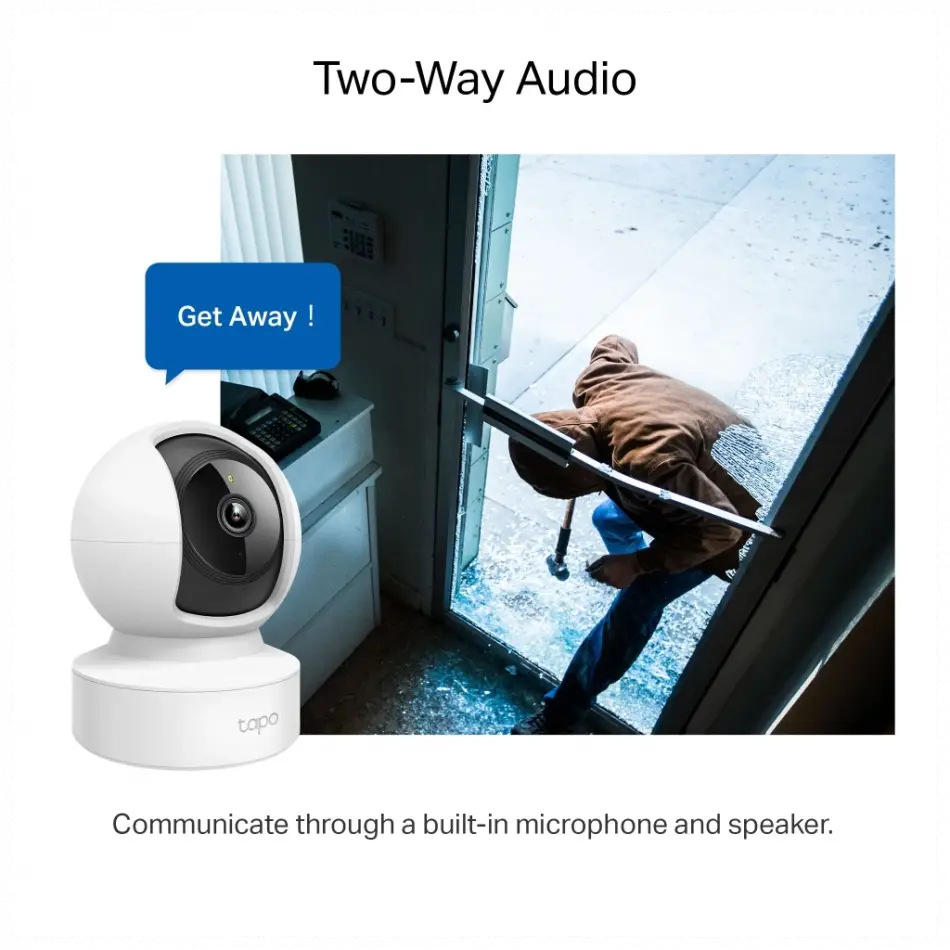Tp-lınk Tapo C212, 3,0mpix, İç Ve Dış Mekan,  Wifi-ethernet, 9mt. Gece Görüşü, 360 Dönüş, Dikey Ve Yatay Hareket, İki Yönlü Ses Güvenlik Kamerası