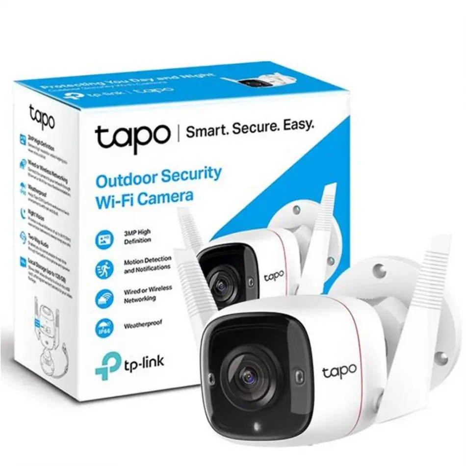 Tp-lınk Tapo Tc65 (c310), 3,0mpix, İç Ve Dış Mekan, Ip66, Wifi, 30mt. Gece Görüşü, İki Yönlü Ses Güvenlik Kamerası